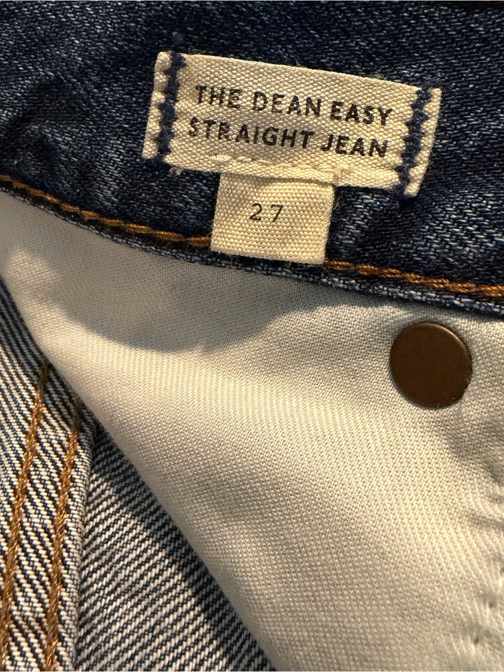 Madewell The Dean Easy Straight Shibori Wash Denim White Flowers Womens 27 NWT - Picture 10 of 14